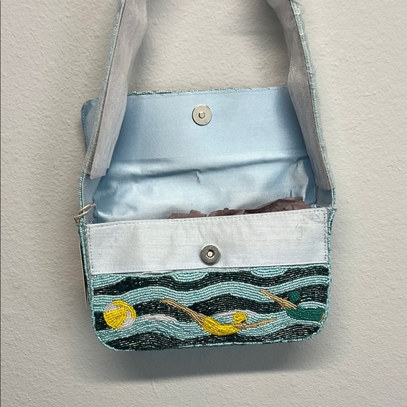 Sol and Mer Swimmers Beaded Shoulder Bag 🩵💛❤️ - Picture 5 of 10